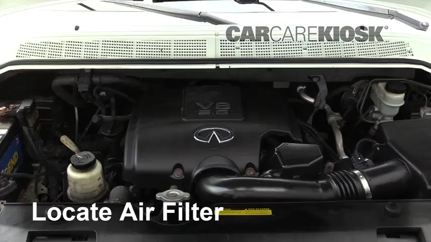2007 Infiniti QX56 5.6L V8 Air Filter (Engine) Replace